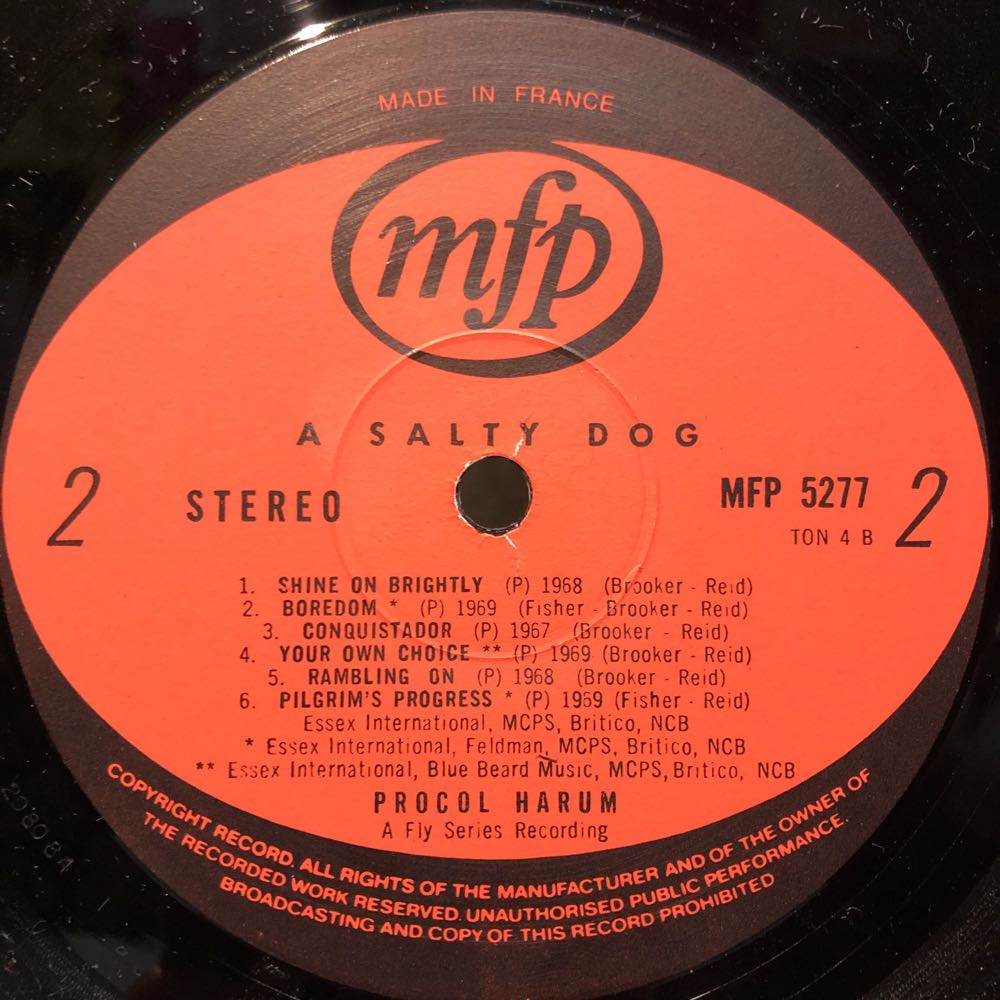 A Salty Dog - Procol Harum (12”) music collectible - Main Image 4