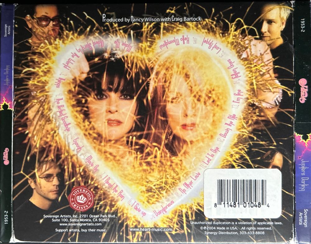 Jupiters Darling - Heart (CD - 63) music collectible [Barcode 811481010484] - Main Image 2