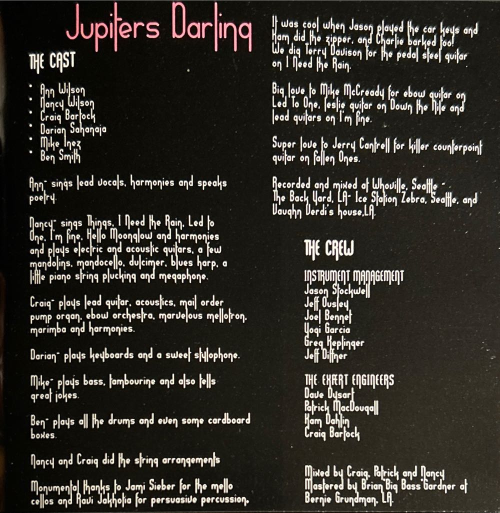 Jupiters Darling - Heart (CD - 63) music collectible [Barcode 811481010484] - Main Image 3