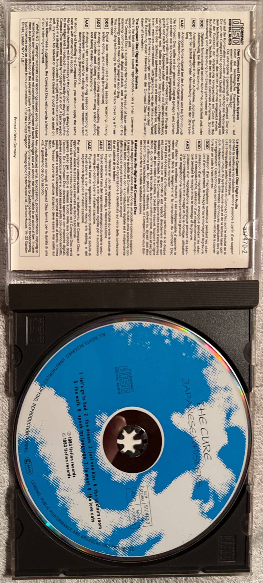 Cure: Japanese Whispers - Cure, The (CD - 28) music collectible [Barcode 042281747021] - Main Image 3