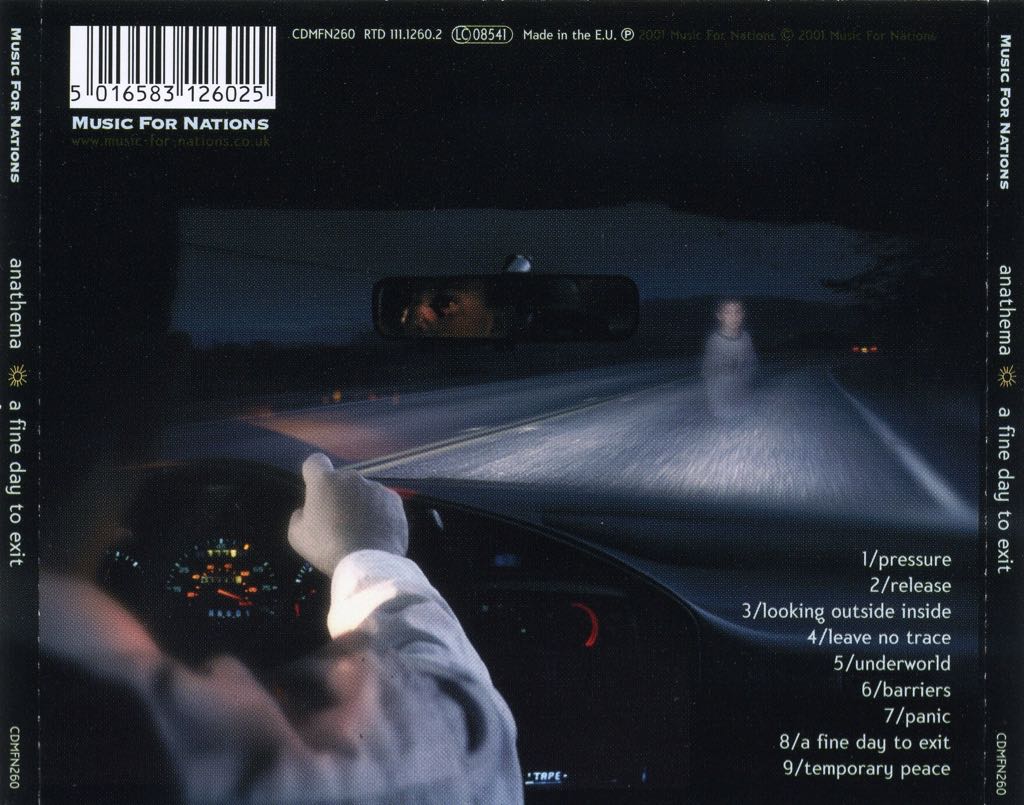 A Fine Day to Exit - Anathema (CD - 01:02:29) music collectible [Barcode 5016583126025] - Main Image 2