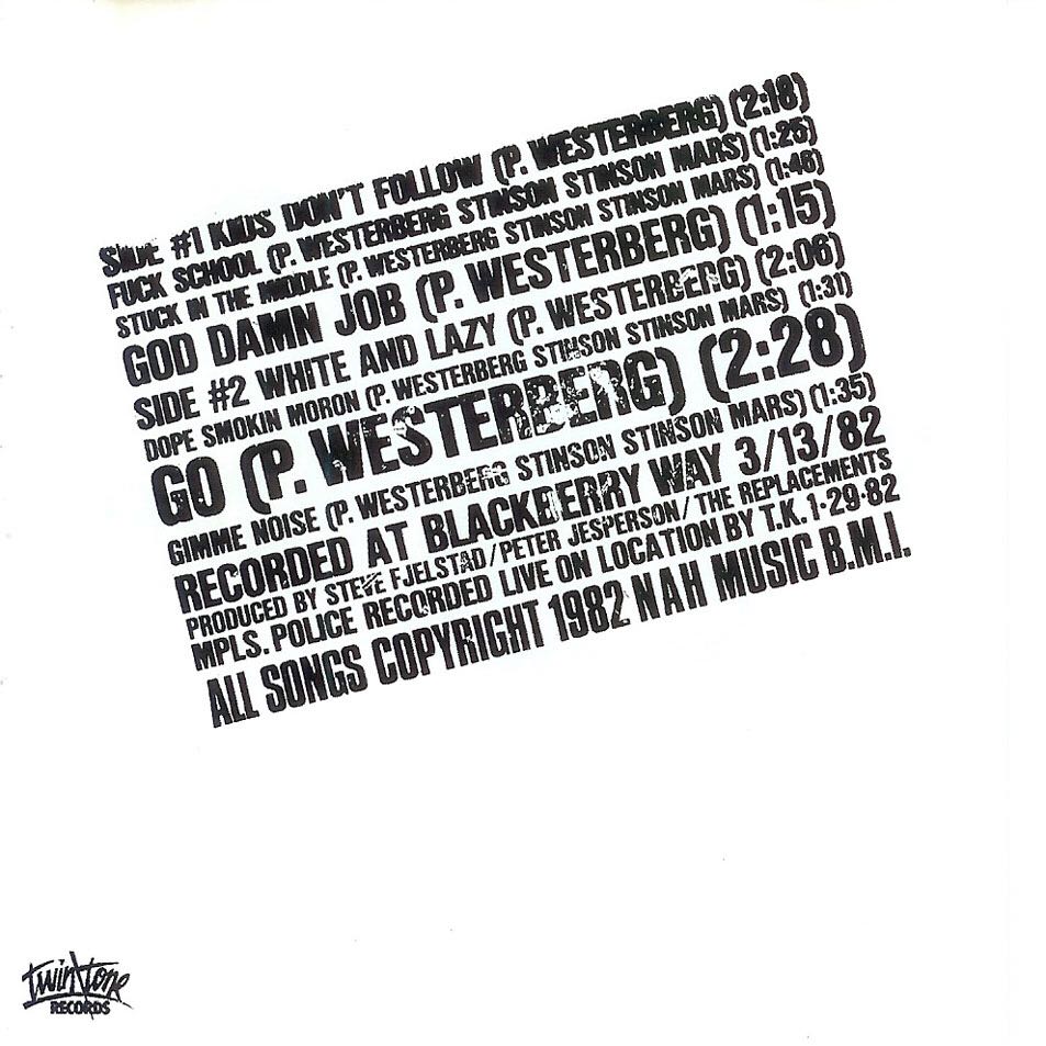 Stink - Replacements, The (CD - 27) music collectible [Barcode 081227993634] - Main Image 2