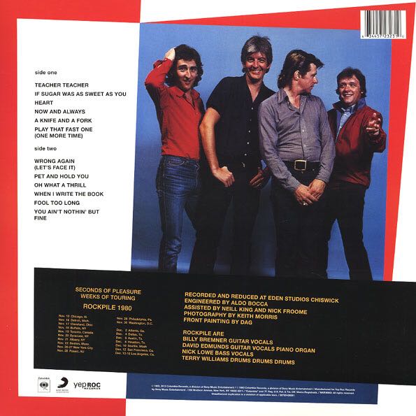 Seconds of Pleasure - Rockpile (CD) music collectible [Barcode 074646398326] - Main Image 2