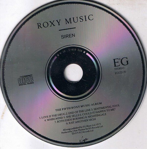 Siren - Roxy Music (CD - 43) music collectible [Barcode 5012985302029] - Main Image 4
