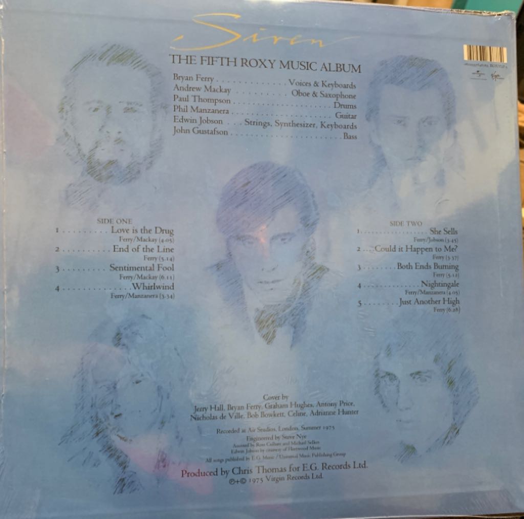 Siren - Roxy Music (12”) music collectible [Barcode 602537848782] - Main Image 2