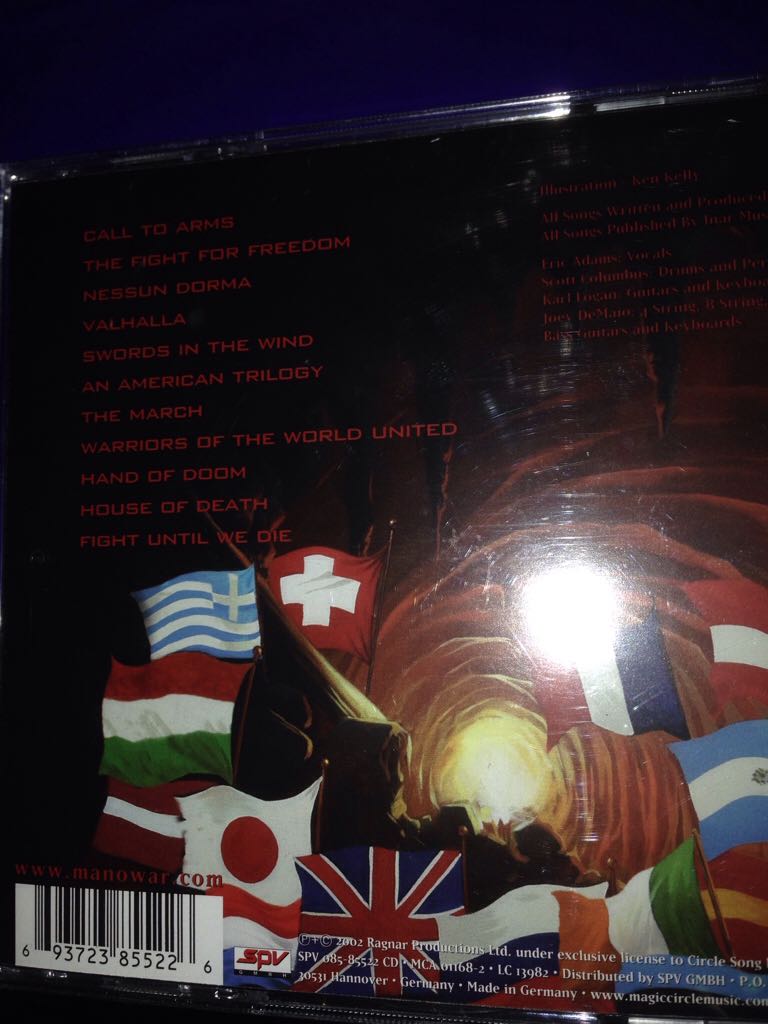 Warriors Of The World - Manowar (CD) music collectible [Barcode 693723855226] - Main Image 2