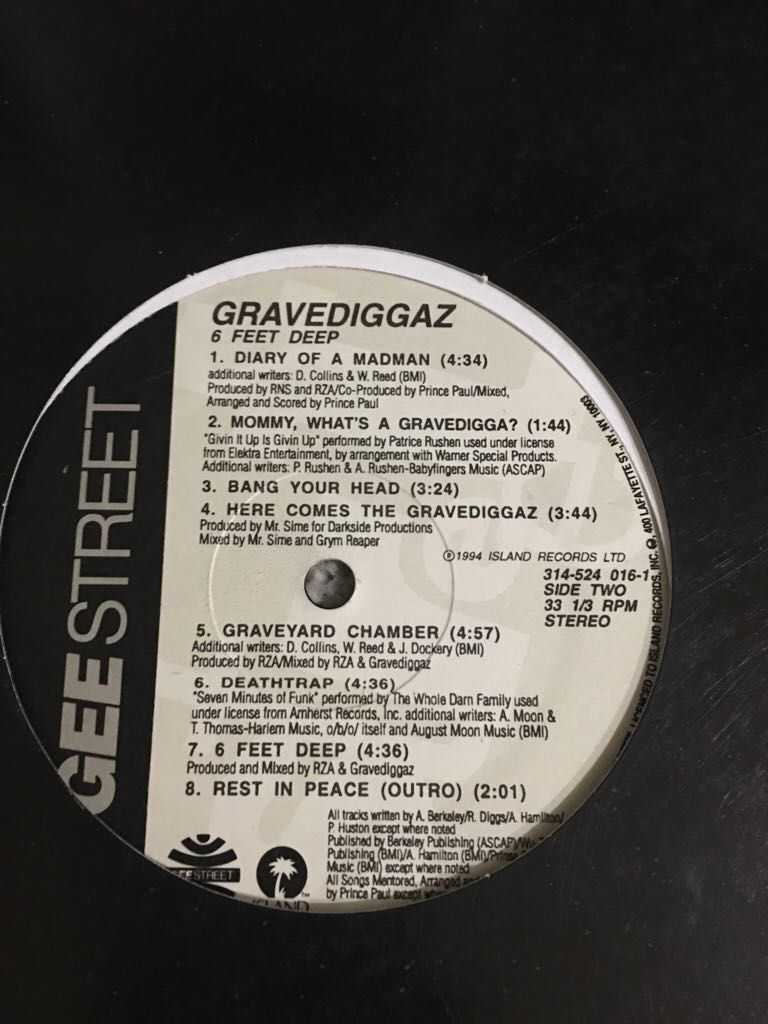 6 Feet Deep - Gravediggaz (12”) music collectible - Main Image 2