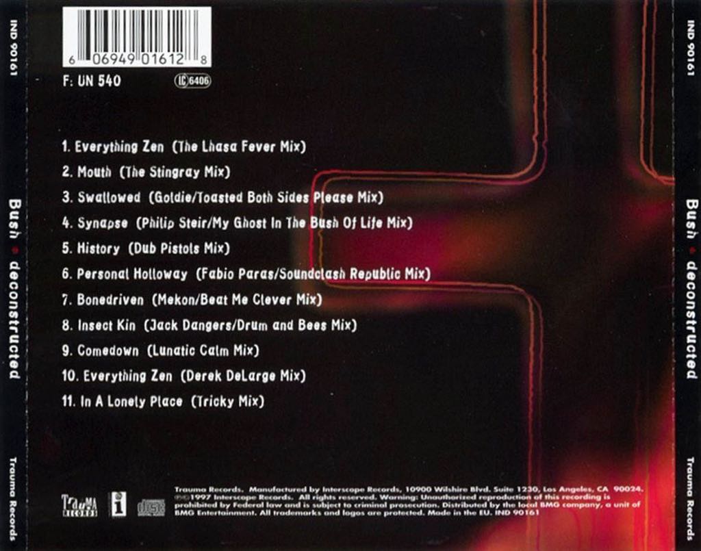 Bush-Deconstructed - Bush (CD - 35) music collectible [Barcode 020831232821] - Main Image 2