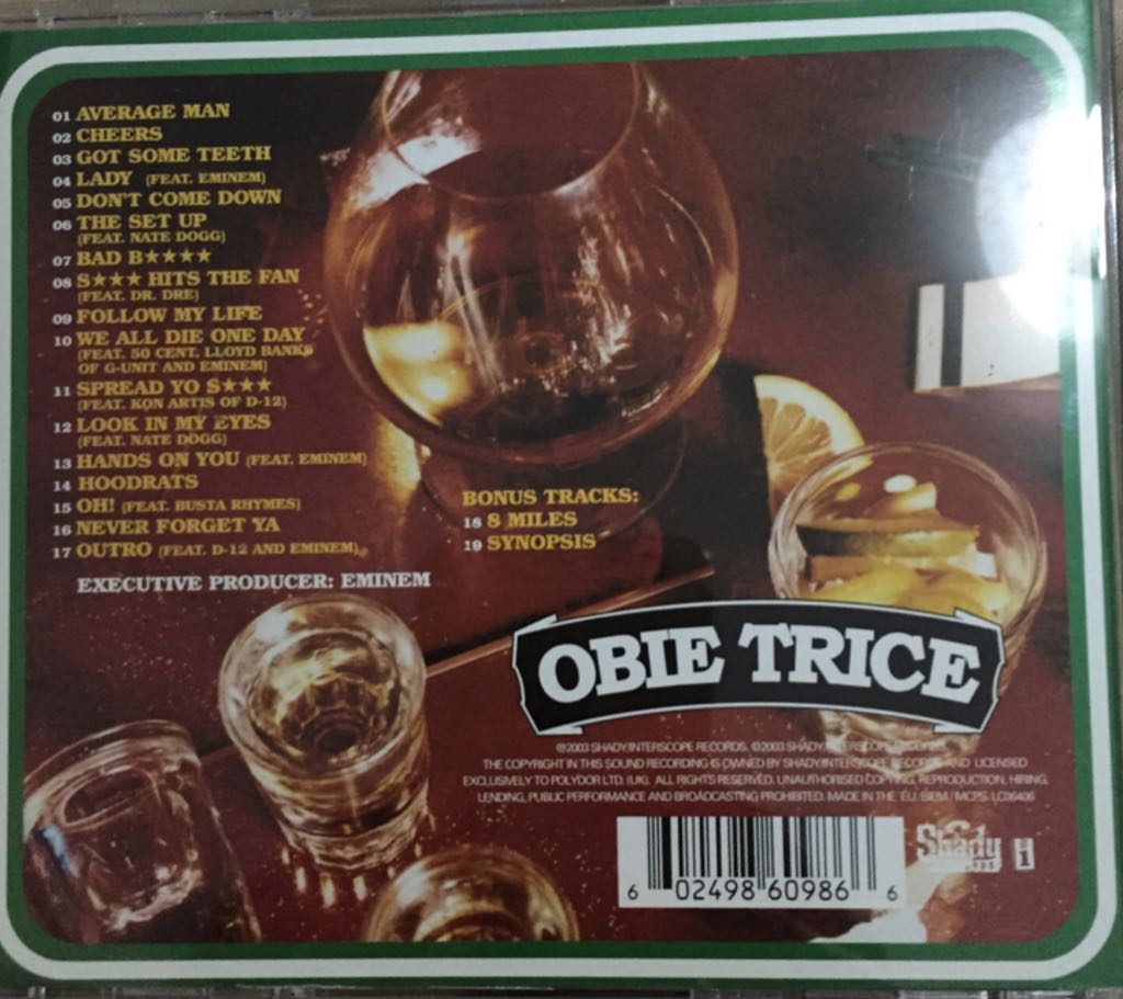 Cheers - Obie Trice (12”) music collectible [Barcode 602498609866] - Main Image 2
