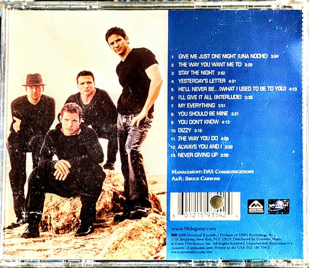 98° - Revelation - 98° (CD - 6726) music collectible - Main Image 2