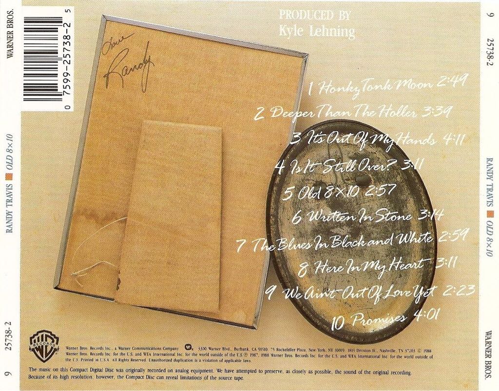 Old 8 X 10 - Randy Travis (CD) music collectible - Main Image 2