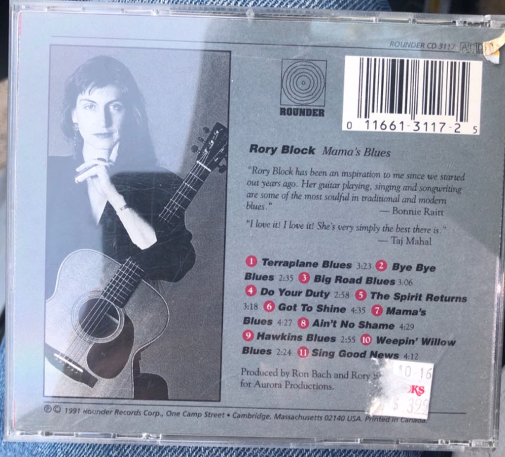 Mamas blues - Rory Block (CD) music collectible [Barcode 011661311725] - Main Image 2