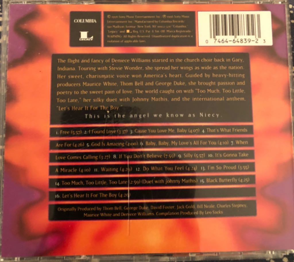 The Best Of - Deniece Williams (CD) music collectible [Barcode 074646483923] - Main Image 2