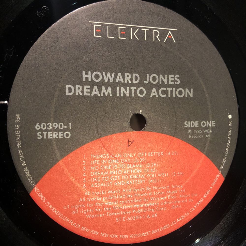 Dream into Action - Jones, Howard (12”) music collectible [Barcode 075596039017] - Main Image 3