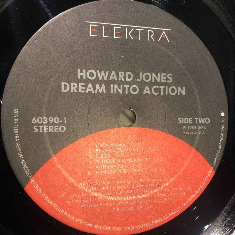 Dream into Action - Jones, Howard (12”) music collectible [Barcode 075596039017] - Main Image 4