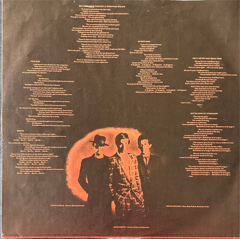 Red Skies Over Paradise - Fisher Z (12” - 47) music collectible [Barcode 5099915754912] - Main Image 3