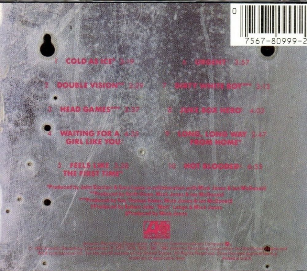 Records - Foreigner (Cassette) music collectible [Barcode 075678099946] - Main Image 4