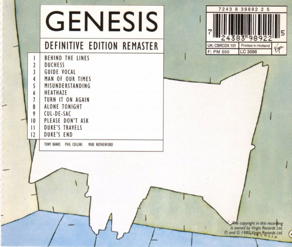 Duke - Genesis (CD) music collectible [Barcode 0094639164622] - Main Image 2