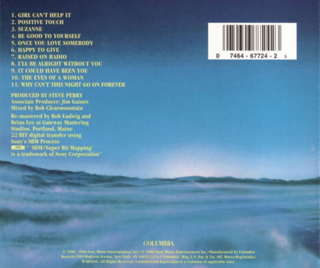 Raised On Radio - Journey (CD - 54) music collectible [Barcode 074646772423] - Main Image 2
