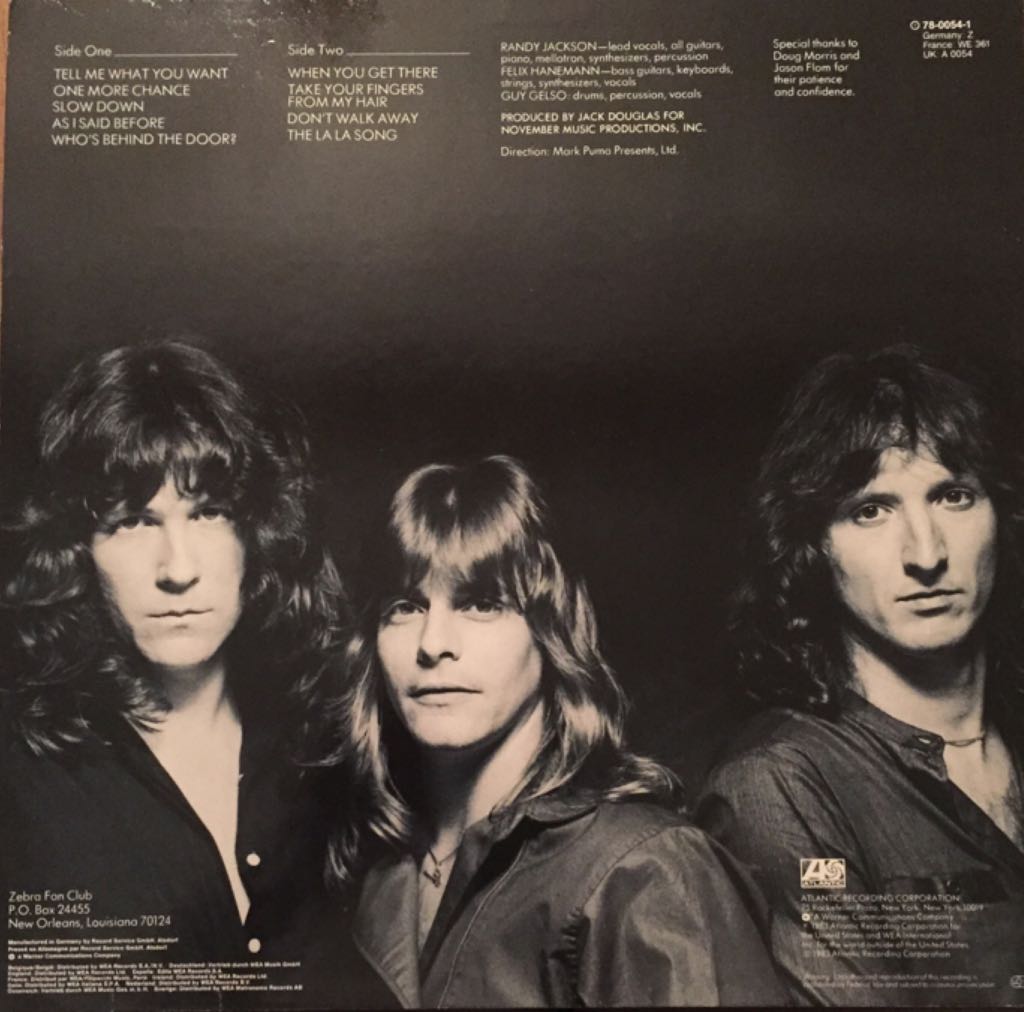 Zebra - Zebra (12”) music collectible - Main Image 2