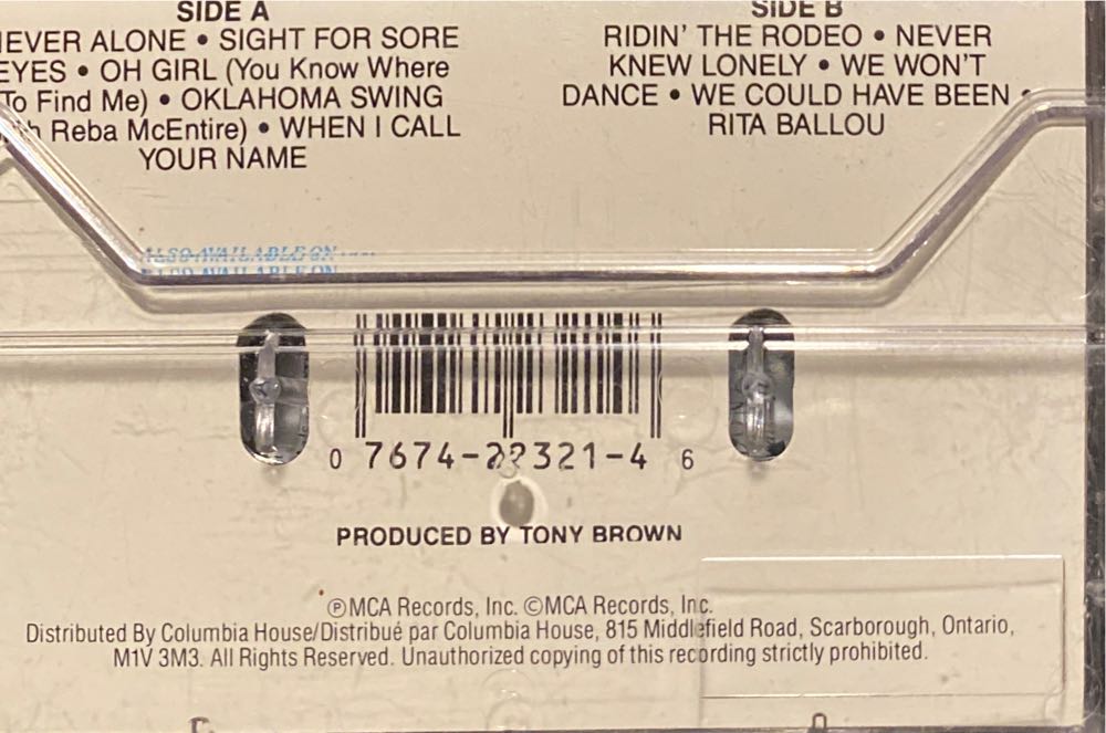 When I Call Your Name - Vince Gill (Cassette) music collectible [Barcode 076742232146] - Main Image 2