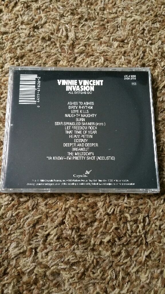 All Systems Go - Vinnie Vincent Invasion (CD) music collectible [Barcode 044114162629] - Main Image 2