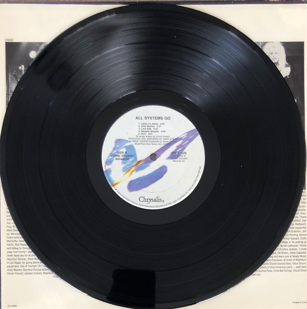 Vinnie Vincent Invasion - All Systems Go - Vinnie Vincent Invasion (12” - 56) music collectible - Main Image 4
