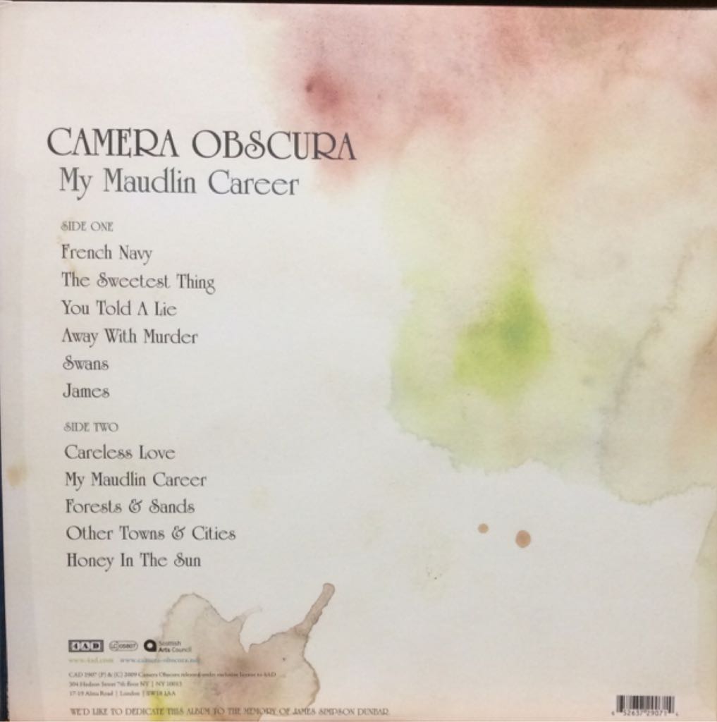My Maudlin Career - Camera Obscura (12”) music collectible - Main Image 2