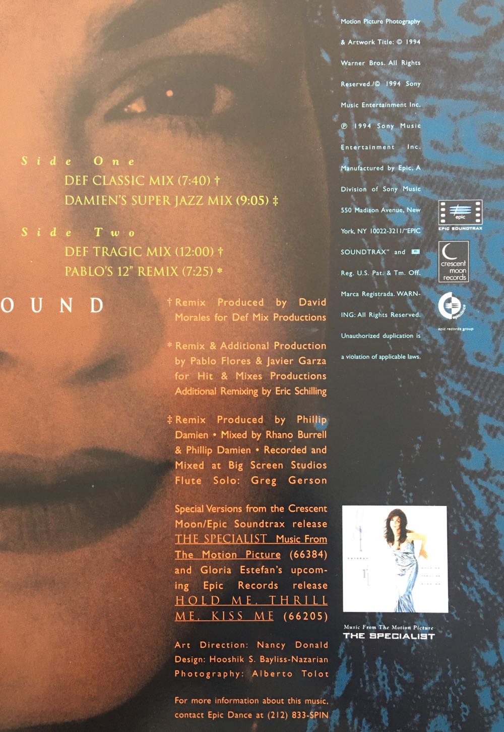 Turn the Beat Around - Gloria Estefan (12” - 12) music collectible [Barcode 098707763113] - Main Image 2