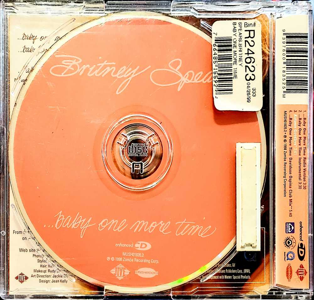 ...Baby One More Time (Single) - Britney Spears (CD) music collectible [Barcode 9397600183525] - Main Image 2