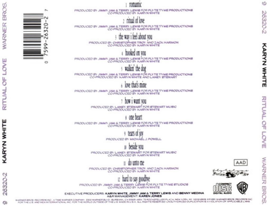 Ritual Of Love - White Karyn (CD) music collectible [Barcode 075992632027] - Main Image 2