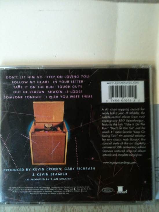 Hi Infidelity - REO Speedwagon (CD - 37) music collectible [Barcode 074646161425] - Main Image 2