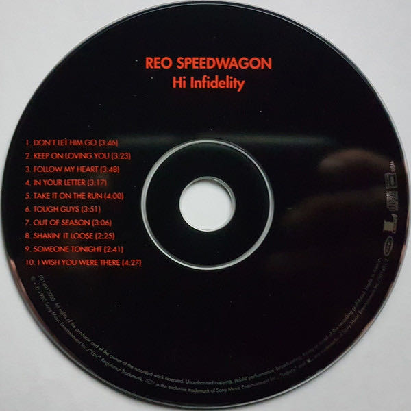 Hi Infidelity - REO Speedwagon (CD - 37) music collectible [Barcode 074646161425] - Main Image 3