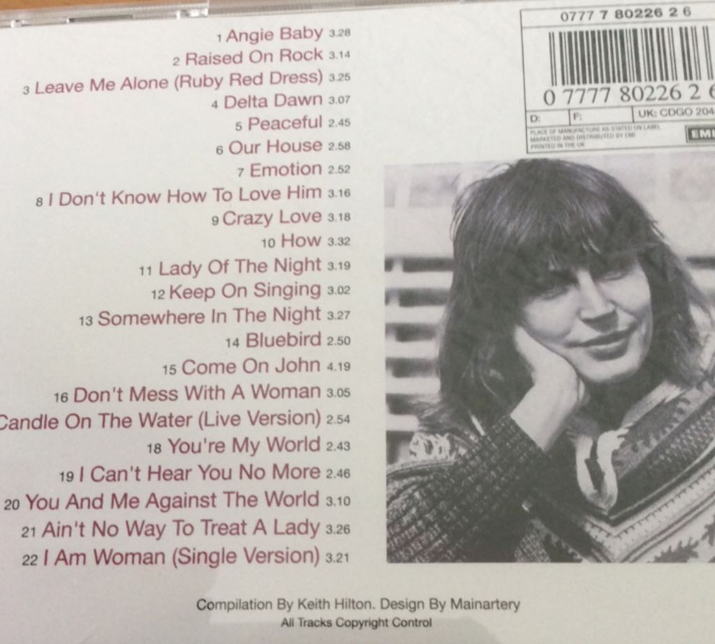 The Very Best of Helen Reddy - Helen Reddy (CD) music collectible [Barcode 077778022626] - Main Image 2