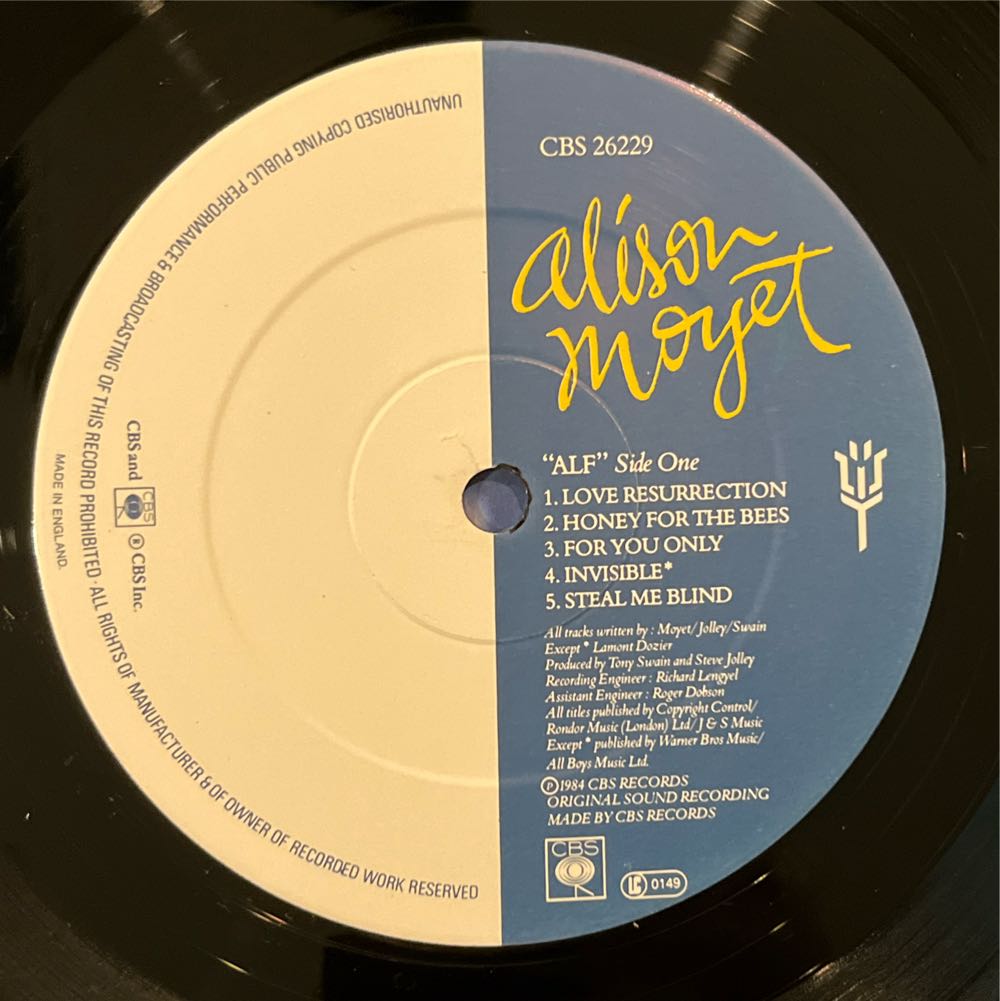 Alf - Alison Moyet (12” - 36) music collectible [Barcode 061213907234] - Main Image 3