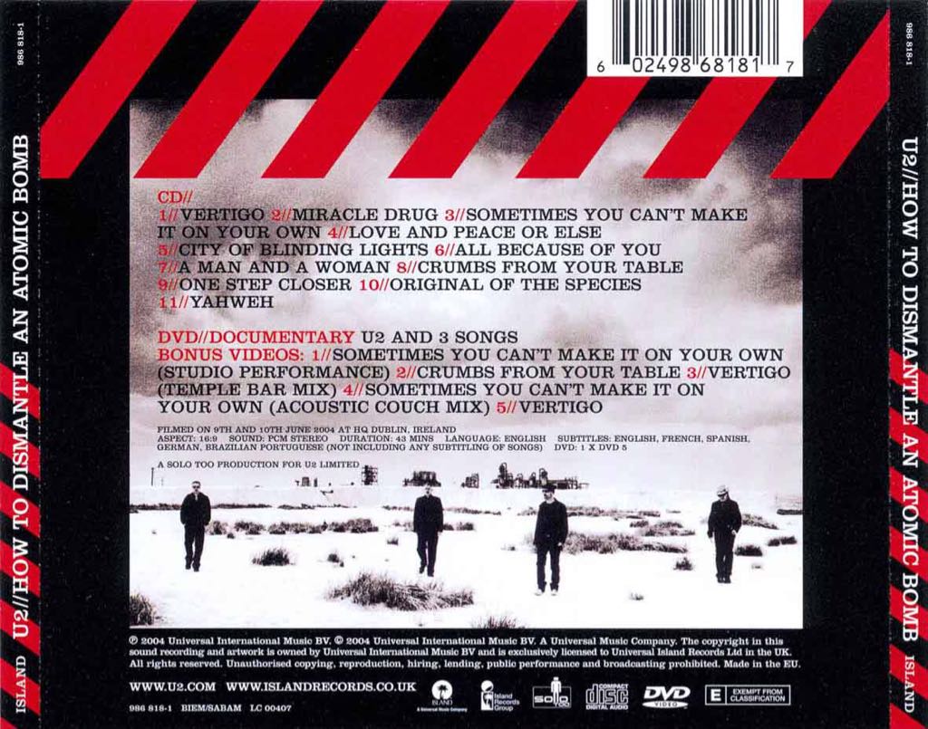 How To Dismantle An Atomic Bomb - U2 (CD) music collectible [Barcode 602498681787] - Main Image 2