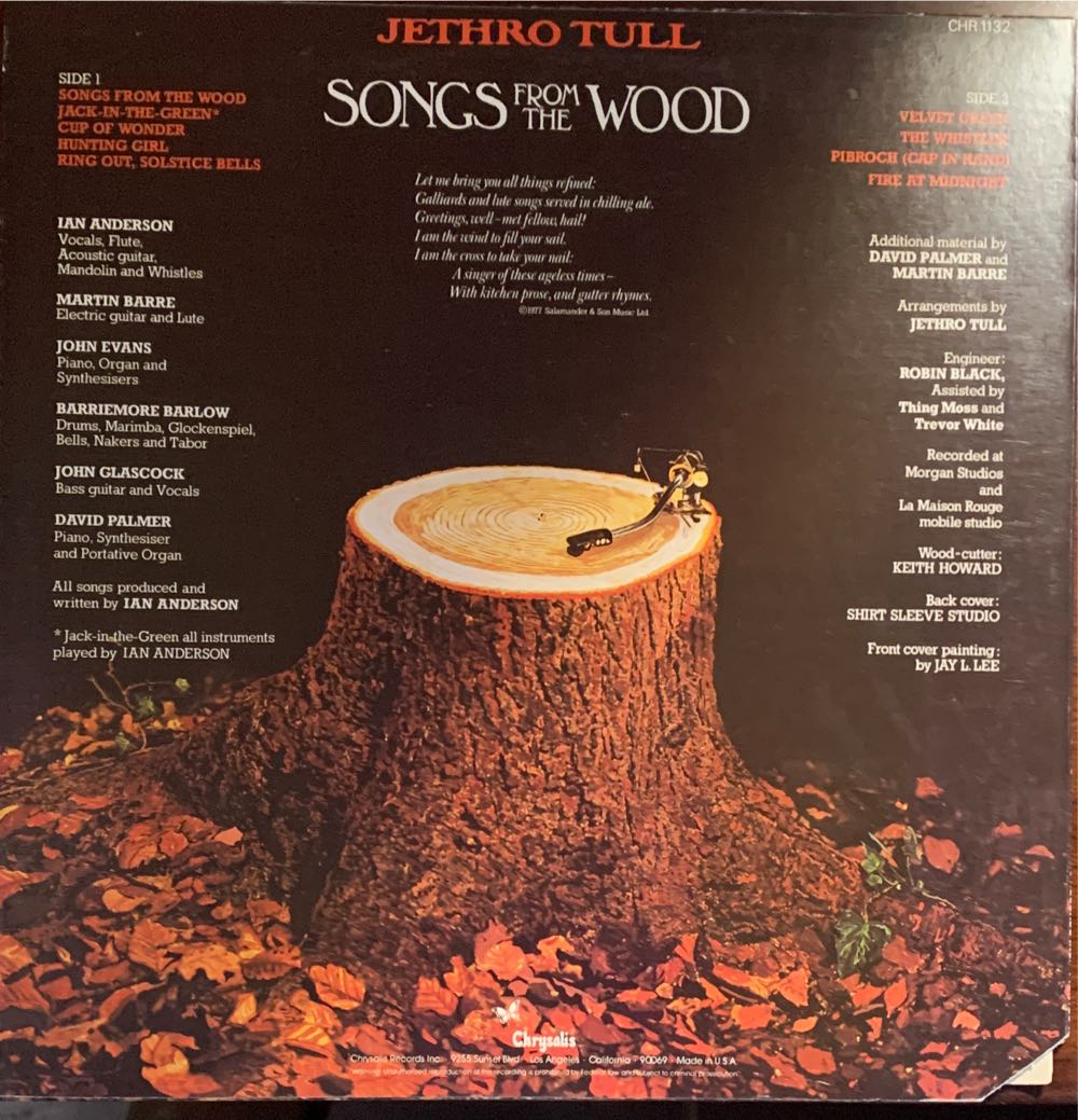 Songs from the Wood - Jethro Tull (12” - 41) music collectible - Main Image 3