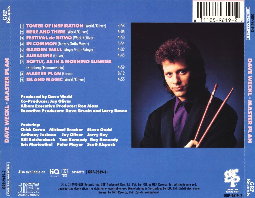 Master Plan - Weckl, Dave (CD) music collectible [Barcode 011105961929] - Main Image 2