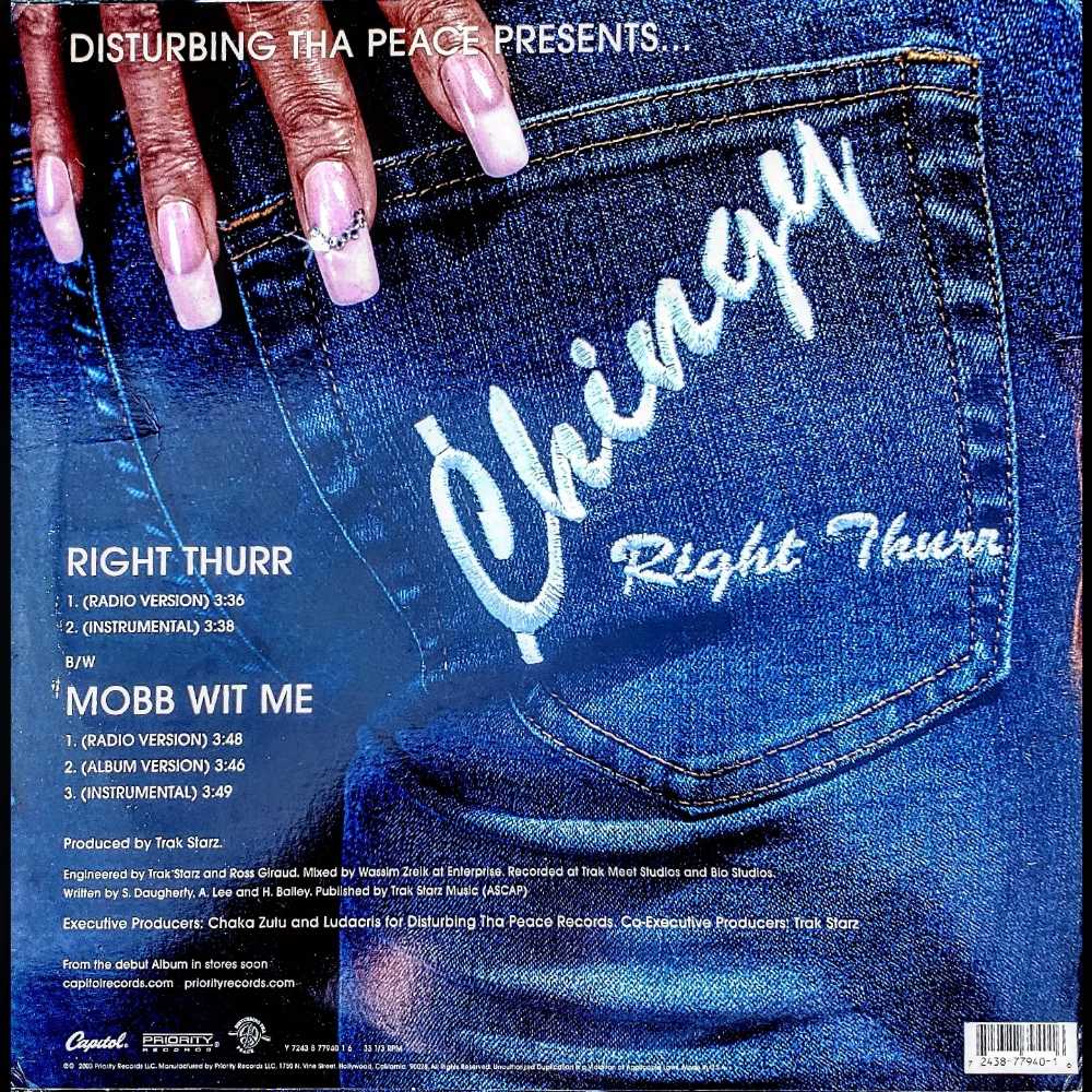 Chingy - Right Thurr - Chingy (12”) music collectible [Barcode 724387794016] - Main Image 2