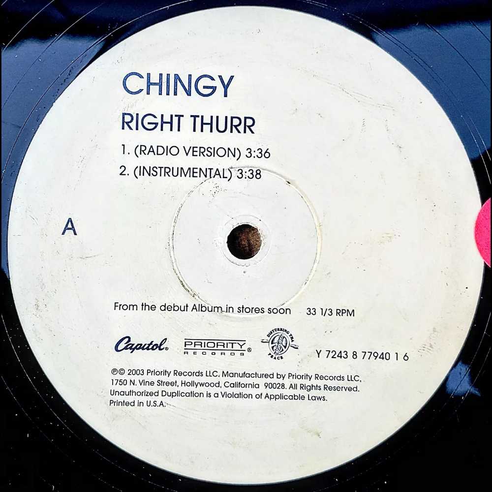 Chingy - Right Thurr - Chingy (12”) music collectible [Barcode 724387794016] - Main Image 3