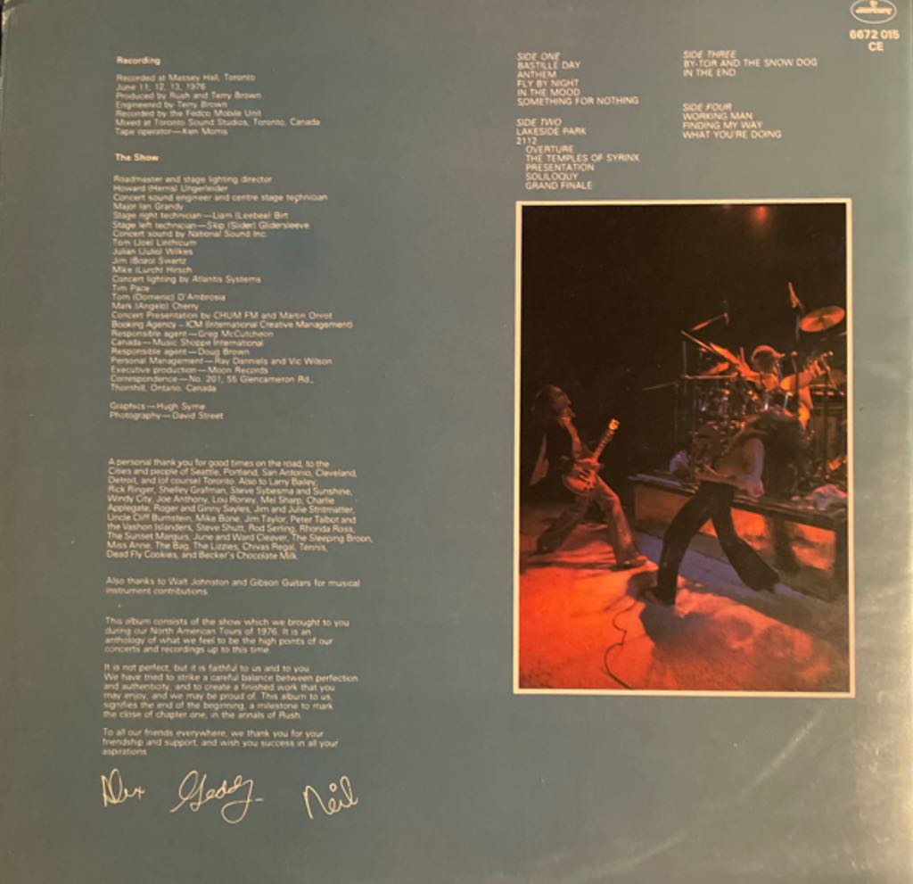 All The Worlds A Stage (Double Vinyl) - Rush (12”) music collectible [Barcode 0731453462724] - Main Image 2