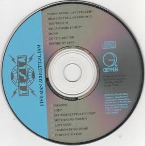 Five Man Acoustical Jam - Tesla (CD - 68) music collectible [Barcode 075992431125] - Main Image 4