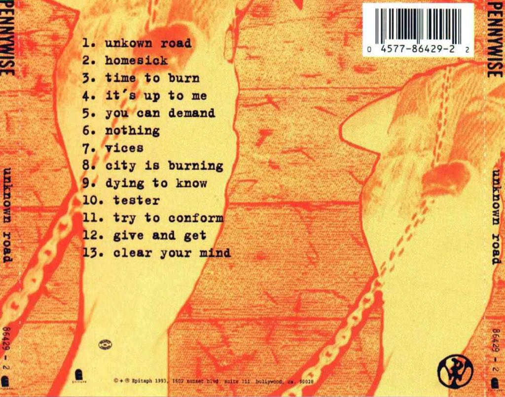 Unknown Road - Pennywise (CD) music collectible [Barcode 045778673728] - Main Image 2