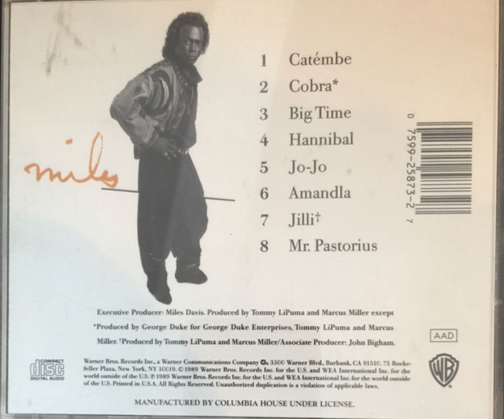 Amandla - Davis, Miles (CD - 44) music collectible [Barcode 075992587327] - Main Image 2