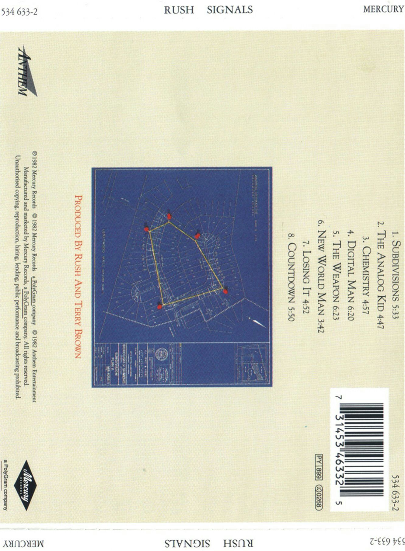 Signals - Rush (CD - 43) music collectible [Barcode 731453463325] - Main Image 2