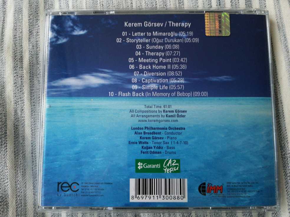 Therapy: Kerem Görsev - Kerem Gorsev (CD - 6101) music collectible [Barcode 8697911300880] - Main Image 2