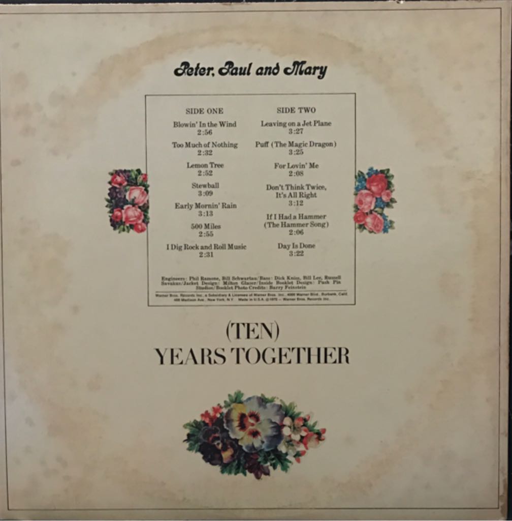 The Best of Peter, Paul and Mary - Peter, Paul & Mary (CD) music collectible [Barcode 081227991579] - Main Image 2