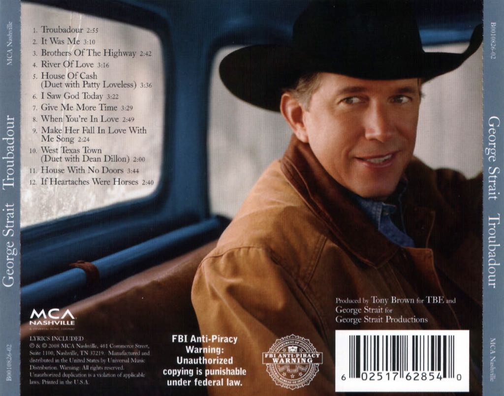 Troubadour - George Strait (CD) music collectible - Main Image 2