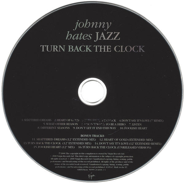 Turn Back The Clock - Johnny Hates Jazz (CD - 70) music collectible [Barcode 5099921466823] - Main Image 3