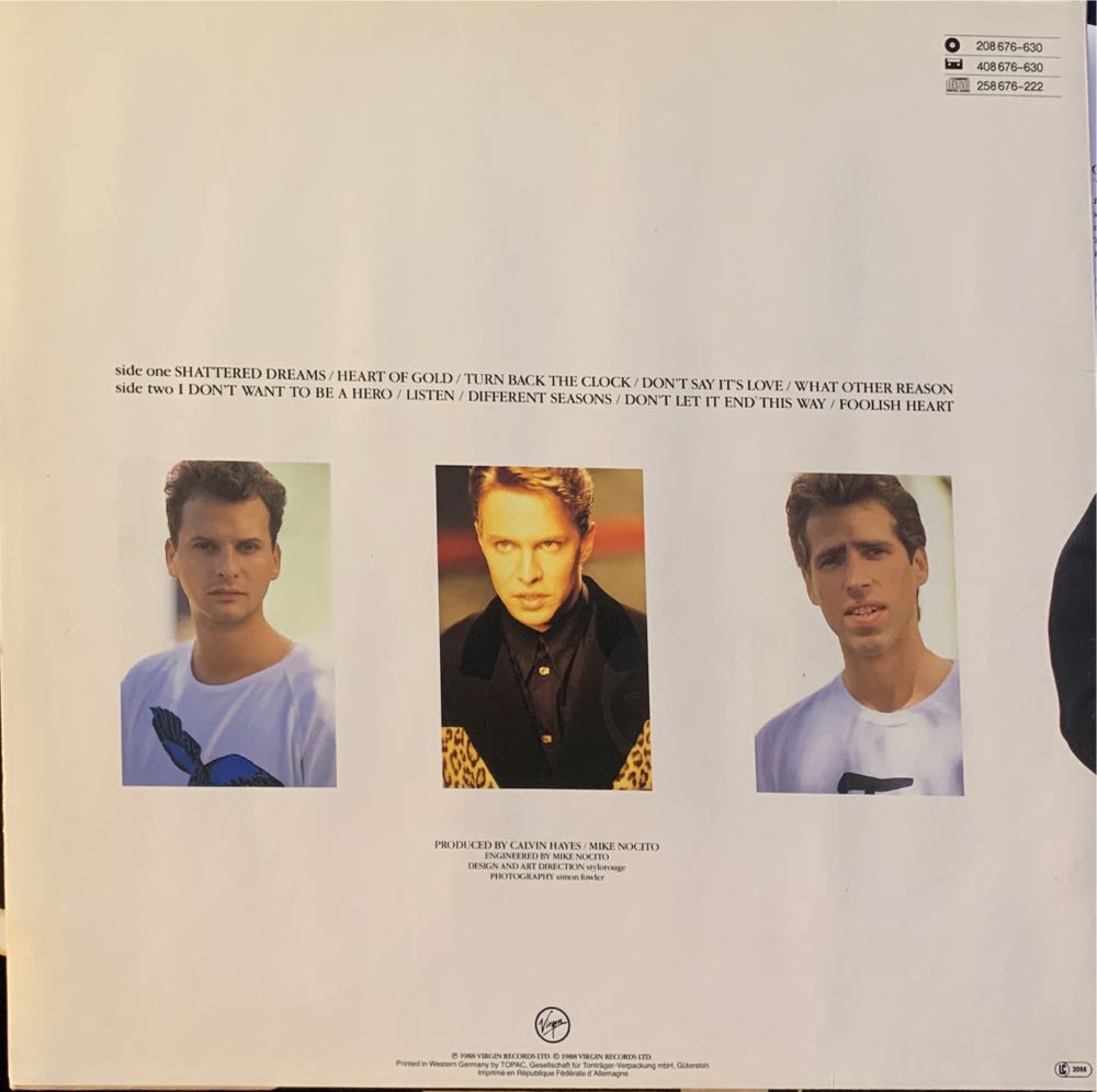 Turn Back The Clock - Johnny Hates Jazz (12”) music collectible - Main Image 2